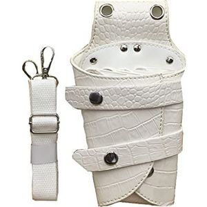 Salon kapper gereedschap, Salon schaartas van PU-leer met heupband, veelkleurig(White)