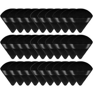 5/10/15/30/50 Stuks Mini Draagbare Driehoek Poederdons Droge Zachte Sponzen Losse Poeder instelling Make-Up Luchtdonsje Gereedschap (Color : Black-30pcs)