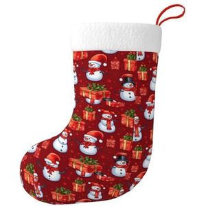 MGGAklp Merry Christmas Leuke Sneeuwman Print Kerst Kousen Snoep Zakken Voor Familie Vakantie Party Kerstboom Decoraties