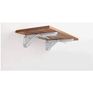 Plankbeugels 2 stks Opvouwbare hoek beugel 16-20 inch driehoek plank zware ondersteuning verstelbare wandmontage bank tafel meubels hardware Steunbeugels voor rekken ( Color : White , Size : 20INCH )