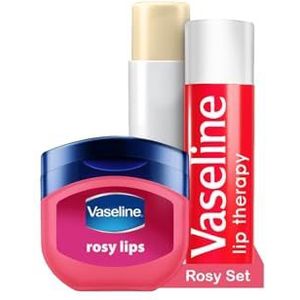Vaseline Liptherapie Rosy| Voedende lippenbalsem en verzorgingsstickset voor optimaal vocht (Rosy Set)