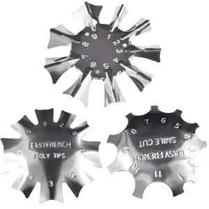 Roestvrij staal acryl gel nail art trimmer set - DIY Edge Cutter Manicure Tool, 3 stuks met meerdere vormen