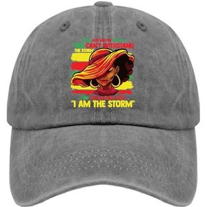 TKPA MOL Dad Hat I Am The Storm Trucker Caps voor dames, koel gewassen katoen, verstelbaar, Pigment Grijs, Eén Maat
