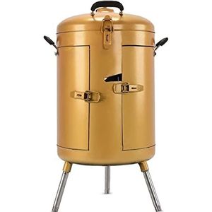 Campinggrill Draagbare Houtskoolgrill Outdoor BBQ Grill Koken Verticale Roestvrijstalen Barbecuegrill Voor Campingpicknick Draagbare Grill(Gold)