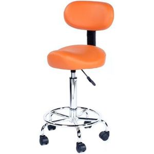 Zadelkruk, Zadelstoel, Ergonomische Rolstoel Met Rugsteun, Verstelbare Hoogte En Laadvermogen 330 Lbs For Kantoor Salon Winkel(Orange)