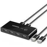 UGREEN - USB 2.0 sharing switch met 4 poorten - zwart