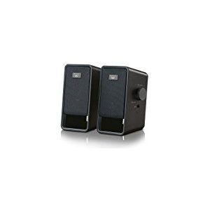 Ewent EW3504 luidsprekerset 2.0, 15 W tip, stereo ingang 3,5 mm, hoofdtelefoon en volumeregeling, AC-voeding, zwart