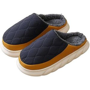 NOGRAX Katoenen pantoffels herfst en winter katoenen pantoffels heren en vrouwen antislip waterdichte katoenen pantoffels dikke zool warme pluche katoenen pantoffels, 1, 40-41