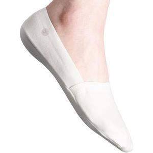 Storm Empire Unisex No Show Sokken 3 paar, Low Cut Liner Sokken, Antislip, Onzichtbare Sokken voor Sneakers Loafer Boot Flats (M, 39-42, Ivoor)