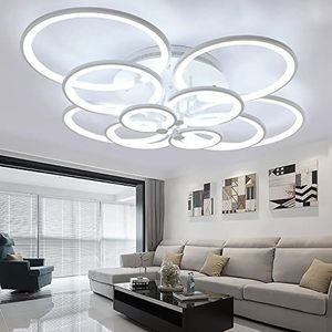LED plafondlamp creatief acryl kap wit plafondlamp 120cm ronde moderne woonkamer eetkamer slaapkamer plafondlamp
