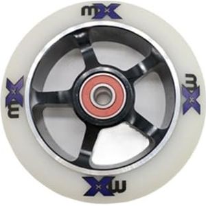 MKLHAVB Rolschaatsen wielen oplichten stuntwiel agressief skate wiel aluminium hub 110 mm 85 A zwart voor dubbele rij schaatsen, skateboard (kleur: 100 mm 4 stuks)