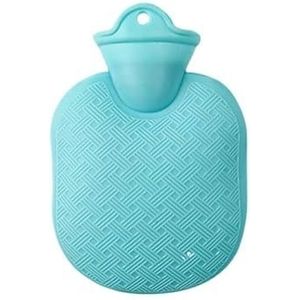 Warmwaterkruik 1 stuks warmwaterkruik effen kleur dikke PVC rubberen warmwaterkruik irrigatie handwarmers warm paleis warme zak warm water zak (500 ml - blauw)