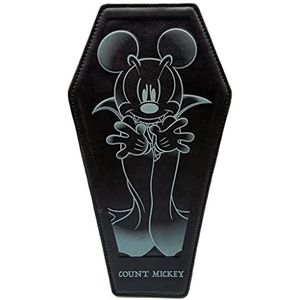 Loungefly X LASR Exclusieve Disney Count Mickey Coffin Convertible Crossbody Tas - Leuke Rugzakken Festival Rugzak Goth Fashion Disneybound, zwart, S