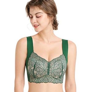 Women's Lift Bra Ultimate Lift, Full-Figure Seamless Lace Cut-Out Bra, Air Ultimate Lift Stretch (X-Large,Green-B)