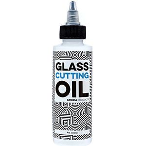 IMPRESA Glass Cutting Oil with Precision Application Top - 4 Ounces - Made in USA Custom-Formulated for an Array of Glass Cutters and Glass Cutting Applications