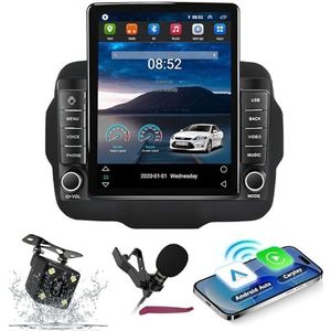 Android 14 Autoradio Navi voor J-eep Renegade (2014-2018) 9,7 ""schermradio met draadloze carplay Android-auto GPS-navigatieondersteuning Bluetooth 5.0 HIFI FM 5G-WiFi SWC MIC,M600s