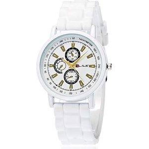 Hot Fashion Studenten horloges Quartz horloges Relogio Mode Dial Time Mannen Clock Silicone Kids Digital Watch Boys (Color : White)
