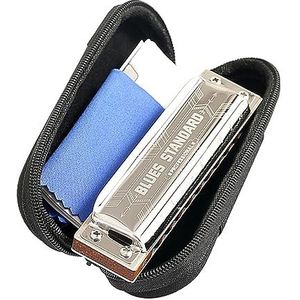 Professionele Harmonica Standaard 10-gaats Polyfonie Houtkam Harmonica Muziekinstrumenten Met Koffer (Color : G)