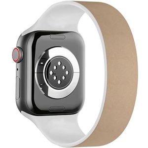 Solo Loop Band Compatibel met All Series Apple Watch 38/40/41mm (Bruin Papier) Elastische Siliconen Band Strap Accessoire, Siliconen, Geen edelsteen