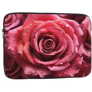 Roze Rose Patroon Laptop Sleeve Case 10 inch Laptop Tas Shockproof Beschermende Notebook Case Computer Draagtas Case