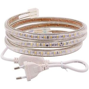 XUNATA LED-strip, 4 m, 220 V, SMD 3014, 120 LEDs/m, IP67, waterdicht, witte plafondgeleider, LED-strip, keuken, koudwit