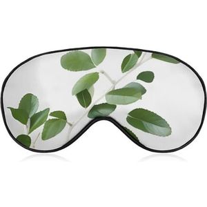 Zachte verduisterende slaap oogmasker wit natuurlijk groen takje reizen ooghoezen nul oogdruk super lichtgewicht zijdezachte blinddoek met verstelbare riem voor vrouwen mannen
