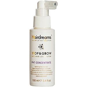 Hairdreams Stop & Grow Concentrate haarwater, voorkomt wetenschappelijk bewezen, erfelijk bepaalde haaruitval bij vrouwen en mannen, tot 14.000 nieuwe haren in drie maanden