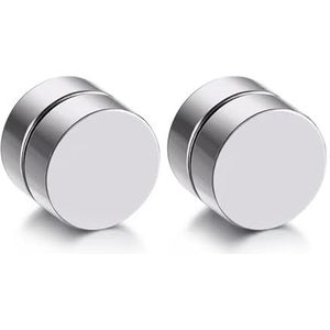 2 stks Punk Titanium Staal Mannen Sterke Magneet Magnetische Oor Clip Stud Set Non Piercing Oorbellen Voor Vriendje Minnaar Sieraden Cadeau