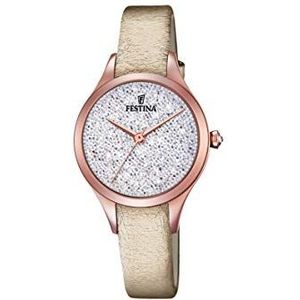 Festina dames analoog kwarts horloge met lederen armband F20411/1