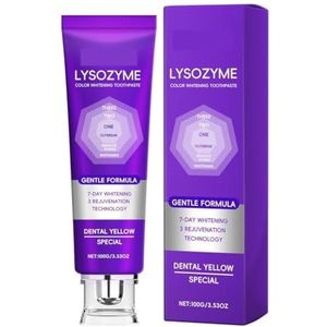 Paarse Tandpasta - Maakt Tanden Witter, Vermindert Zichtbare Vlekken, Zorgt for Een Schoon en Transparant Gevoel, Verfrist de Adem en Zorgt for Gezond Tandvlees en Glazuur(1pcs)