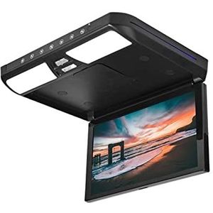 Draagbare dvd-speler voor videospelers op hoofdsteunen in auto's 12,1 inch autoplafondmonitor HD LCD-scherm Autodakmontage Display Video Filmspelers Multimedia TV HDMI Out FM met HD-roterend scherm (