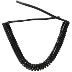 VAYEODEYU Spiraalvormige elektrische kabel, Kabelsnoer 8 kernen 24AWG Verlengkabel Netwerkkabel Huishoudelijk Sensor Spiraaldraad Zwart Telescopische draad Kabelveerkoord spiraalverlenging(Strecth 12