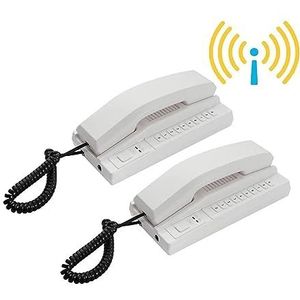 Draadloze intercoms, 433 MHz Draadloze Handsets Audio Intercom Systeem Bellen Walkie-talkie Two Way Telefoon Intercom for Kantoor Hotel Fabriek Thuis(2 pieces)