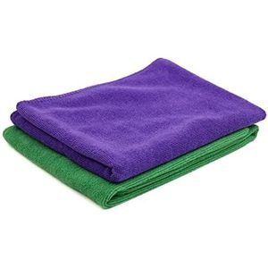 XYWHPGV 2 stuks 65 x 33 cm 300 gsm microvezel handdoek schone doeken voor auto wassen paars groen(88b81 7eeda b6347 56734 1a54f 293c5