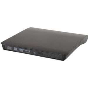 12,7 mm USB 3.0 externe optische dvd-drive, cd-/dvd-brander en lezer for pc en laptop Brede compatibiliteit(Black)
