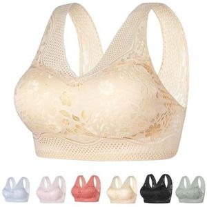 KIKIATA Orthopedische anti-verslapping beha voor dames, ademende push-up draadloze beha, beha's voor vrouwen, comfortabele naadloze beha, draadloze alledaagse bh's, hoge ondersteuning sportbeha (BGE,