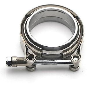 V-bandklem, RVS V-bandklemset mannelijke vrouwelijke uitlaatflens for auto's in verschillende maten(1.75 inch)