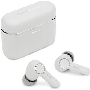 Cambridge Audio Melomania A100 Earbuds - In Ear True Wireless koptelefoon met adaptieve actieve ruisonderdrukking, aptX Lossless Bluetooth, tot 39 uur batterijduur met oplaadetui - Wit
