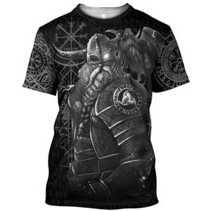 JJLLAZAD Odin Heren Horn Vegvisir Valknut Yggdrasil Zomer Winter Kostuums Cosplay Viking, T-shirt, L