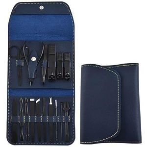 ZSLBMD Nageltangenset opvouwbaar nagelgereedschap 16 nagelknippers(Color:Blu)