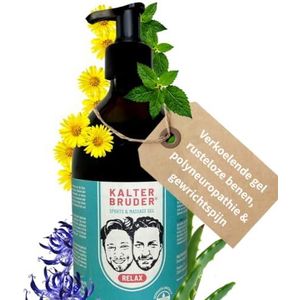 Kalter Bruder® 500ml – Verkoelende gel bij rusteloze benen, zenuwpijn, spier- & gewrichtspijn | Natuurlijk alternatief met menthol, arnica & duivelsklauw