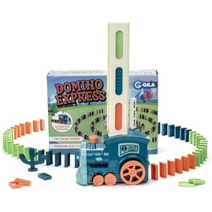 GILA Domino Trein Met 240 Stenen, automatisch stapelen, speelgoed voor jongens en meisjes bevordert de coördinatie en concentratie