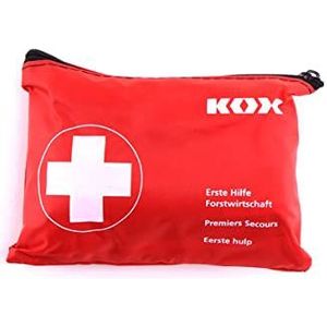 Verbandtas voor bosarbeiders rood nylon gevuld