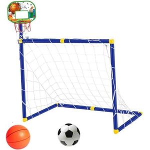 Oshhni Basketbalring met voetbaldoelnet voor kinderen, indoor outdoor sportcentrum voetbaldoel basketbalstandaard, Groente