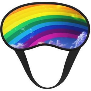 Regenboog slaapmasker voor zijslaper, lichtblokkerende nachtmaskers voor slapen oogmasker voor vrouwen mannen oogbedekking zachte comfortabele oogschaduw voor reizen, dutje
