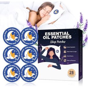 Slaappatches, diepe slaap patches voor volwassenen, snelle werking, volledig natuurlijke slaappatches, 28 stuks - lavendel geur