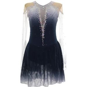 Kunstschaatsjurk For Dames, Professionele Schaatskleding For Meisjes, Handgemaakte Bloemengymnastiek-danskostuums(4XL)