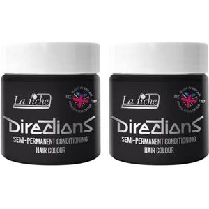 La Riche Directions Semipermanente haarverf, 100 ml, blik van 2 stuks, (Ebony)
