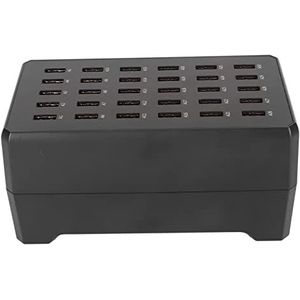 150W 1A Tot 2,4A 30-poorts USB-Laadstation met Smart Detect, Laadstation voor Meerdere Apparaten, USB-hub met Meerdere Poorten Desktop USB-snellaadhub voor Hotels, Winkels