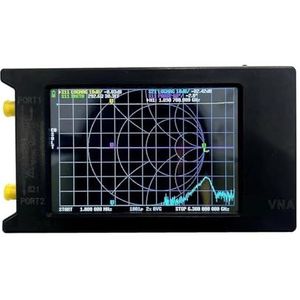 Antenne-analysator, Vectornetwerkanalysator 50 kHz - 6,3 GHz 4-inch touchscreen HF UHF-antennetester RF-meting NanoVNA-serie, voor netwerkkabeldiagnostiek